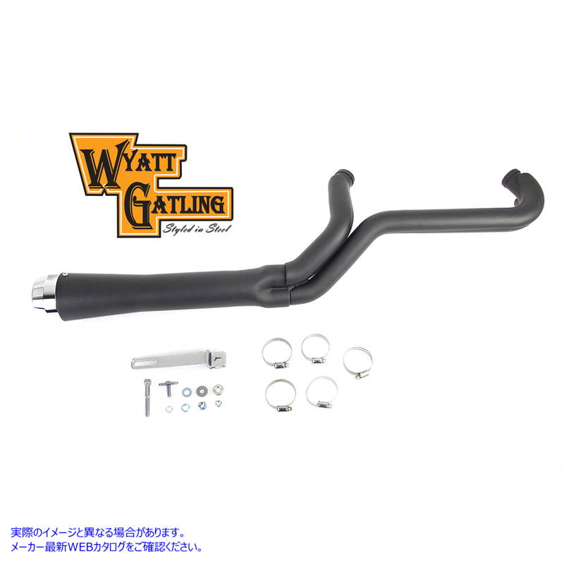 29-0939 ワイアット ガトリング 2:1 テーパー メガホン ヘッダー セット ブラック 取寄せ Vツイン Wyatt Gatling 2:1 Taper Mega