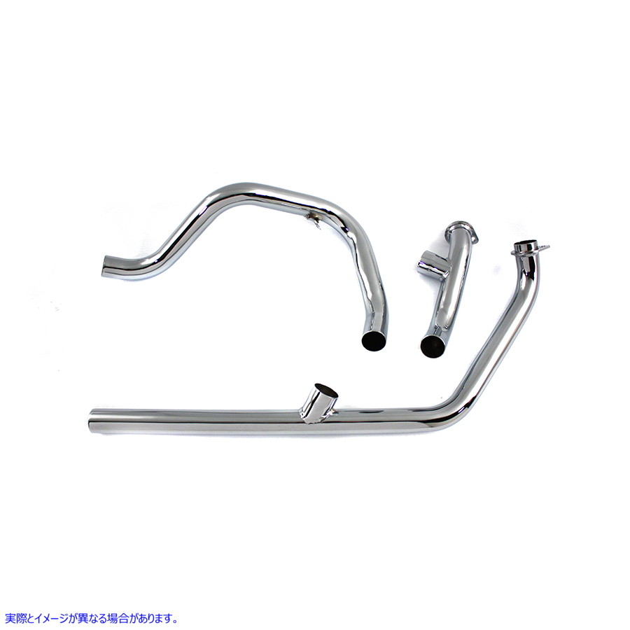 29-1101 デュアルクロスオーバークロームエキゾーストシステム 取寄せ Vツイン Dual Crossover Chrome Exhaust System (検索用／