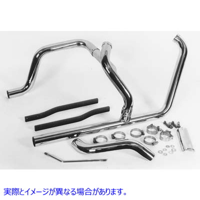 29-1154 2:1 クロスオーバー エキゾースト ヘッダー セット クローム 取寄せ Vツイン 2:1 Dual Crossover Exhaust Header Set Ch
