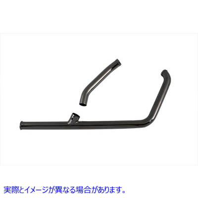 29-1156 2 in 1 エキゾースト パイプ ヘッダー クローム 取寄せ Vツイン 2 into 1 FLT Exhaust Header Pipe Set (検索用／ Paugh