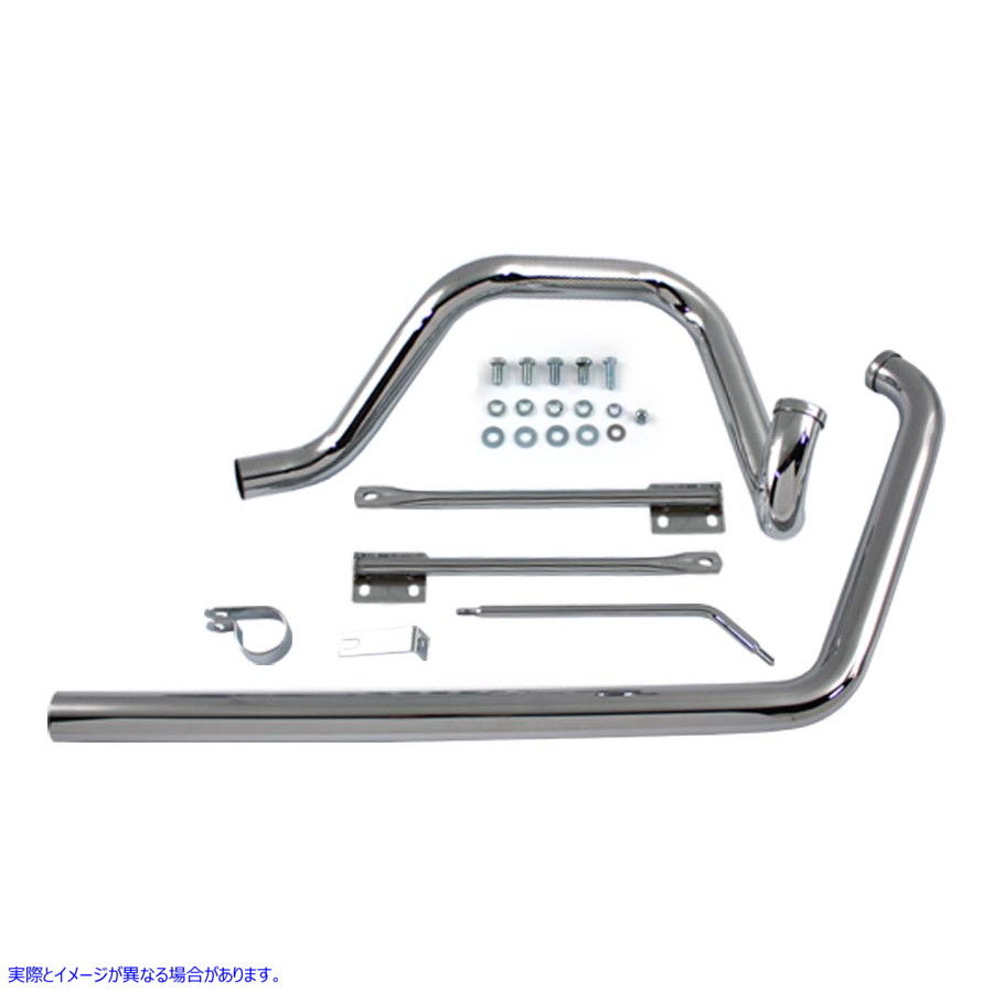 29-1169 トゥルーデュアルエキゾーストパイプシステム クローム 取寄せ Vツイン True Dual Exhaust Pipe System Chrome (検索用