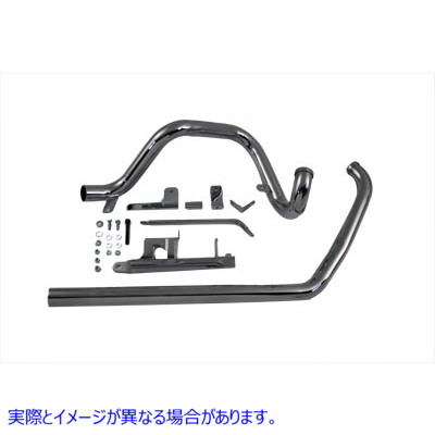 29-1190 トゥルーデュアルエキゾーストパイプシステム クローム 取寄せ Vツイン True Dual Exhaust Pipe System Chrome (検索用