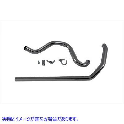 29-1198 True Dual Exhaust Pipe System Chrome 取寄せ Vツイン (検索用／ Paughco 735G2