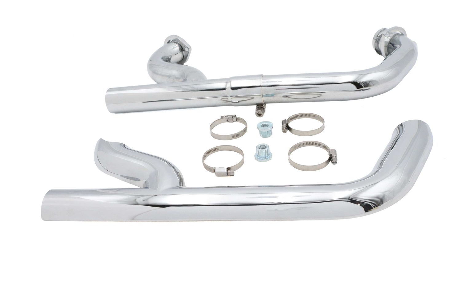 29-2135 取寄せ Vツイン Factory Sample 2:1 Siamese Exhaust Header Set Chrome (検索用／)