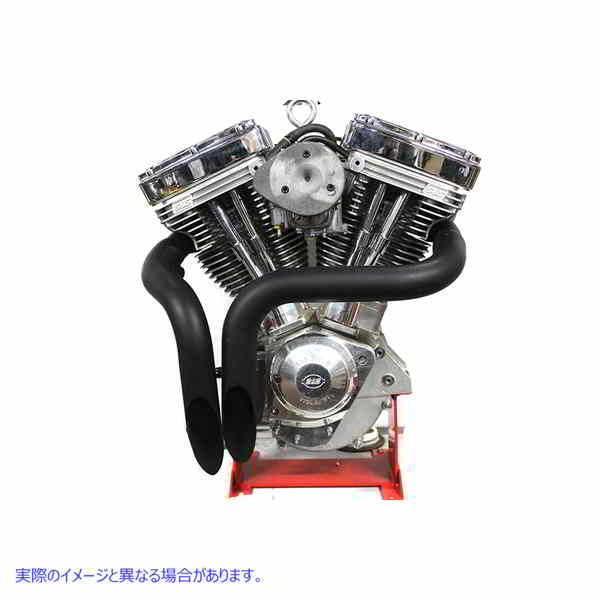 30-0006 LAF ストレートダウンドラッグパイプセット ブラック 取寄せ Vツイン LAF Straight Down Drag Pipe Set Black (検索用／