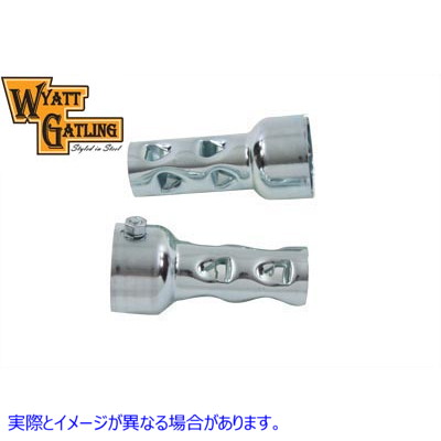 30-0103 ワイアット ガトリング スチール 2 インチ パイプ バッフル セット 取寄せ Vツイン Wyatt Gatling Steel 2 inch Pipe Ba