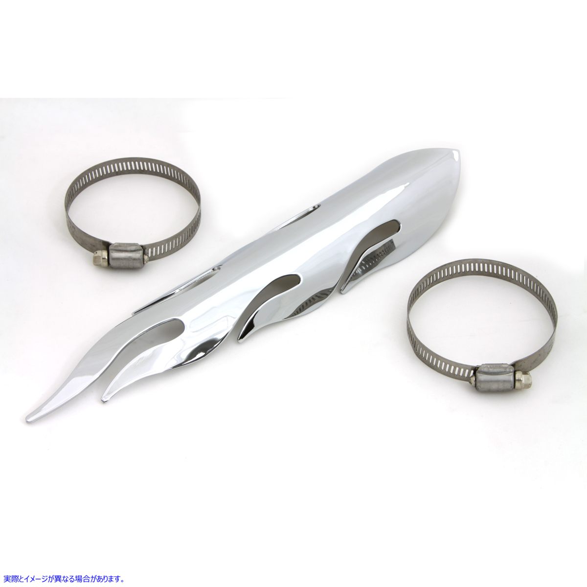 30-0117 排気熱シールド フレームスタイル 取寄せ Vツイン Exhaust Heat Shield Flame Style (検索用／