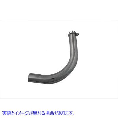 30-0159 クロームフロントシリンダーエキゾーストヘッダーパイプ Chrome Front Cylinder Exhaust Header Pipe 取寄せ Vツイン (