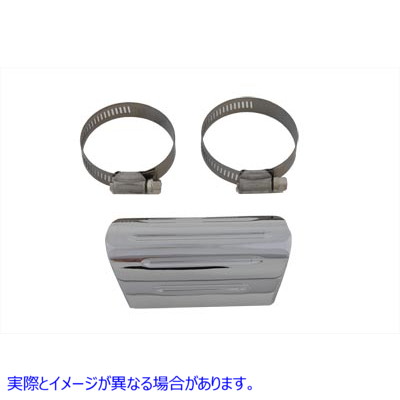 30-0321 排気熱シールド、溝付きスタイル 取寄せ Vツイン Exhaust Heat Shield Grooved Style (検索用／