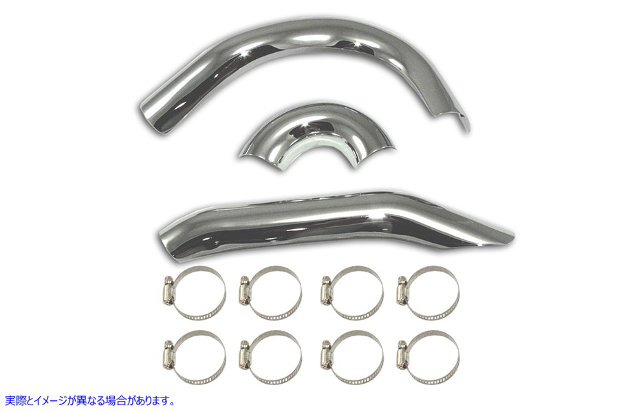 30-0328 デュアルエキゾーストパイプヒートシールドセット 取寄せ Vツイン Dual Exhaust Pipe Heat Shield Set (検索用／ Paughc