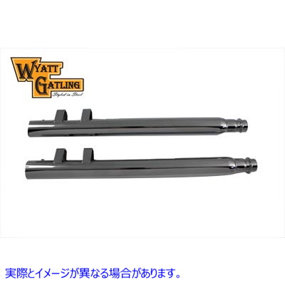 30-0352 ワイアット ガトリングダンパー エキゾーストストレートパイプセット 取寄せ Vツイン Wyatt Gatling Dumper Exhaust Str