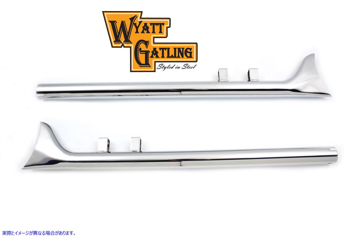 30-0389 ワイアット ガトリング 33 インチ ストレート フィッシュテール セット 取寄せ Vツイン Wyatt Gatling 33 inch Straight