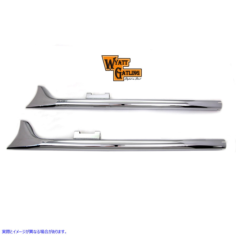 30-0437 ワイアット ガトリング 36 インチ ストレート フィッシュテール セット 取寄せ Vツイン Wyatt Gatling Straight 36 inch