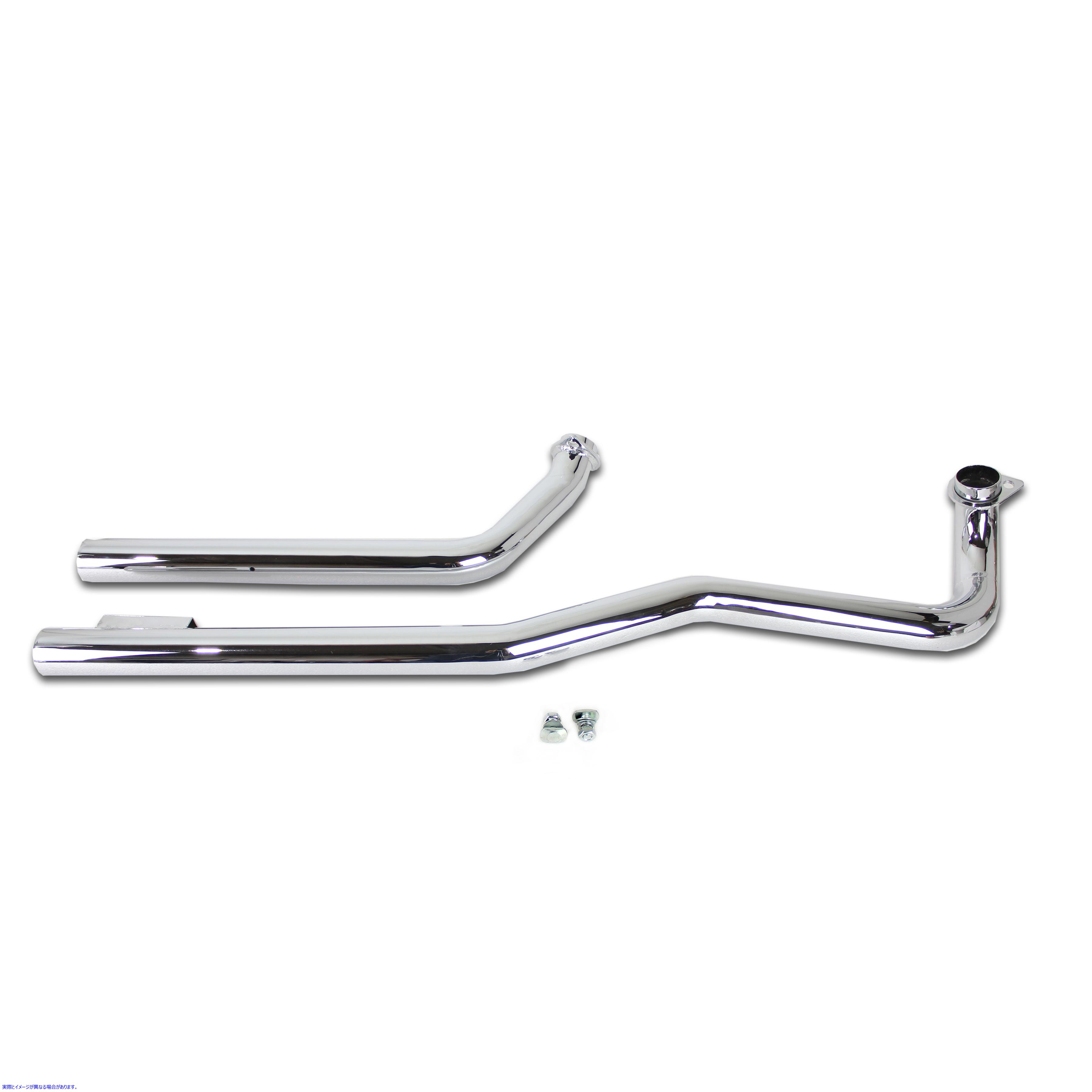 30-0521 ショベルヘッド排気ストレートパイプセットクロームショットガン 取寄せ Vツイン Shovelhead Exhaust Straight Pipe Set