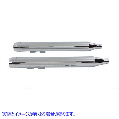 30-0599 ワイアット ガトリング マフラー セット (クローム エンド キャップ付き) 取寄せ Vツイン Wyatt Gatling Muffler Set Wi