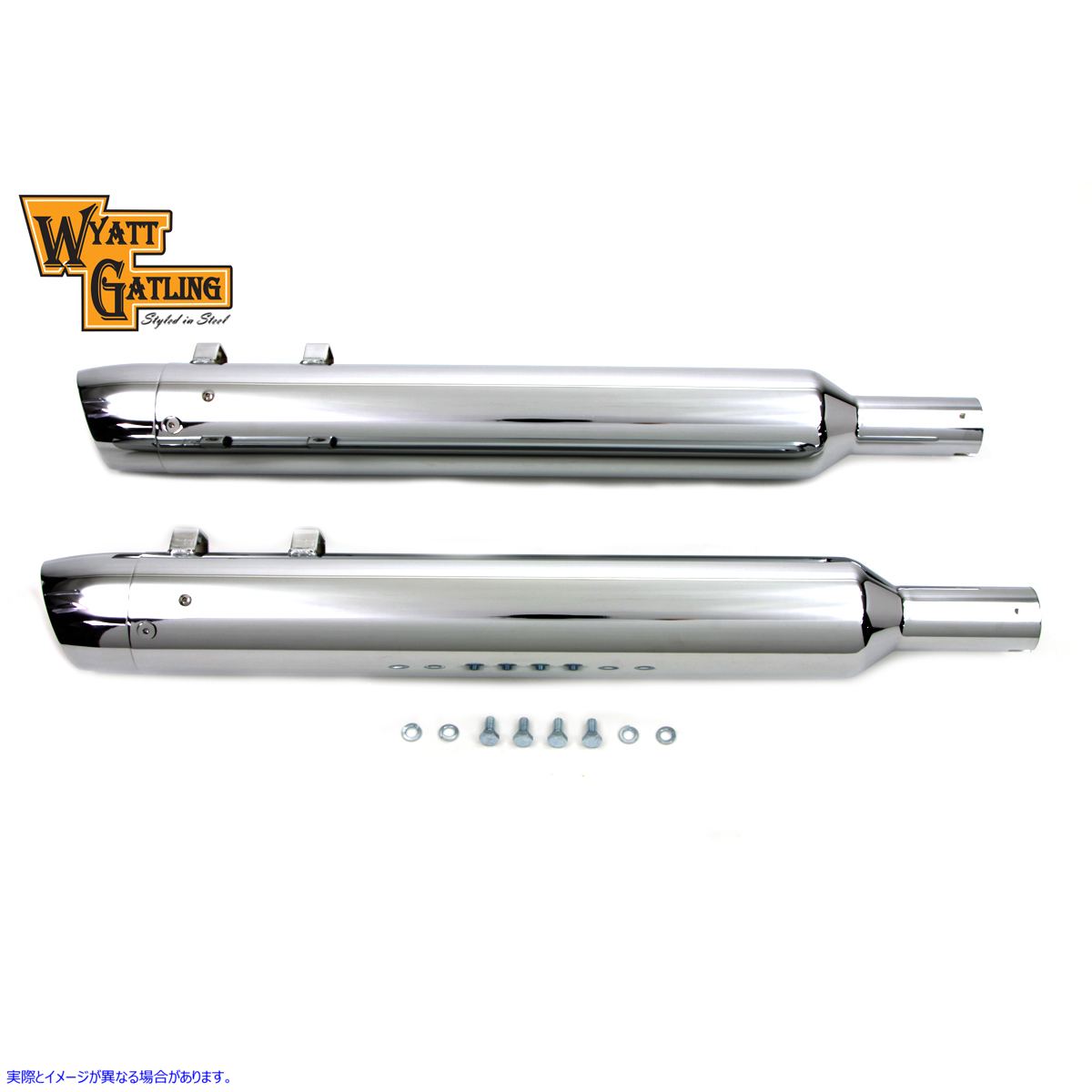 30-0600 ワイアット ガトリング スラッシュ エンドキャップ マフラーセット 取寄せ Vツイン Wyatt Gatling Slash End Cap Muffle