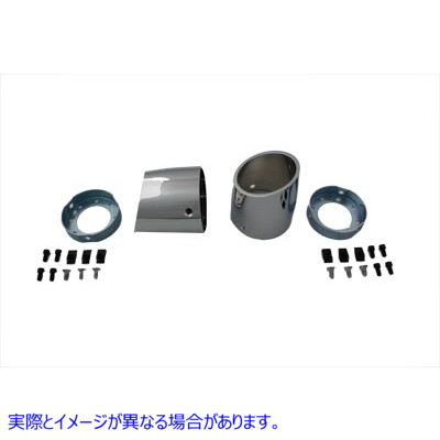 30-0605 4インチマフラー用のスラッシュスタイルのヒント 取寄せ Vツイン Slash Style Tips for 4 inch Mufflers (検索用／