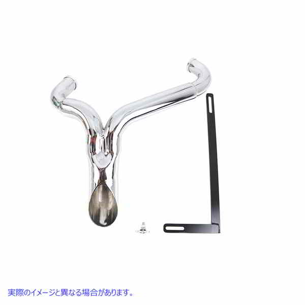 30-0776 ワイアットガトリングインチYインチエキゾーストパイプヘッダークローム 取寄せ Vツイン Wyatt Gatling inchY inch Exha