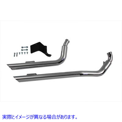 30-0786 エキゾーストドラッグパイプセットスイーパー 取寄せ Vツイン Exhaust Drag Pipe Set Sweeper (検索用／