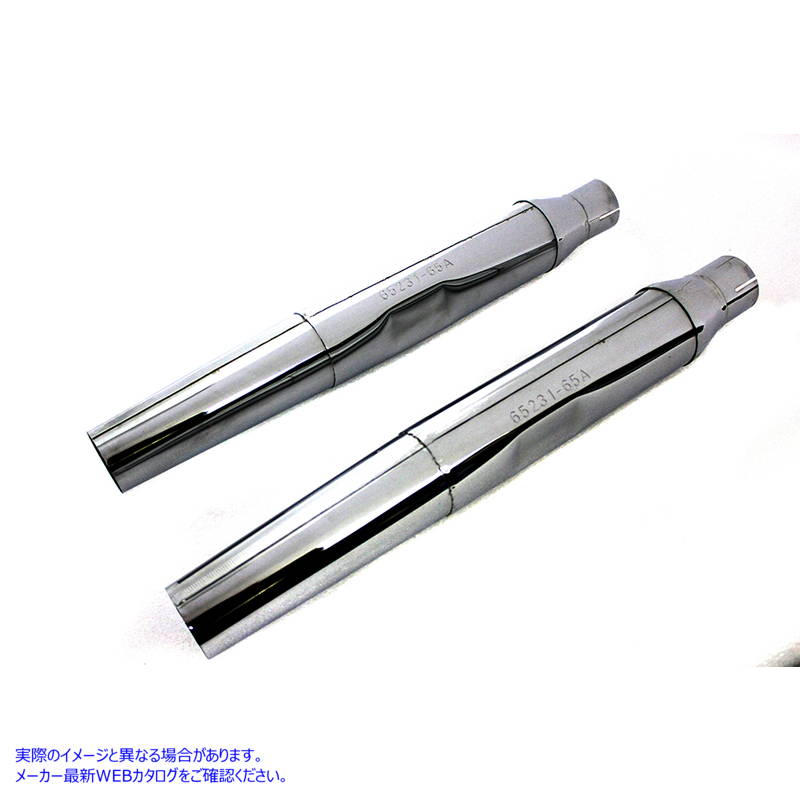 30-0795 アイアンレプリカマフラー　スポーツスター　ショベル Replica Tapered Muffler Embossed Chrome 取寄せ Vツイン (検索用／ Wyatt Gatling