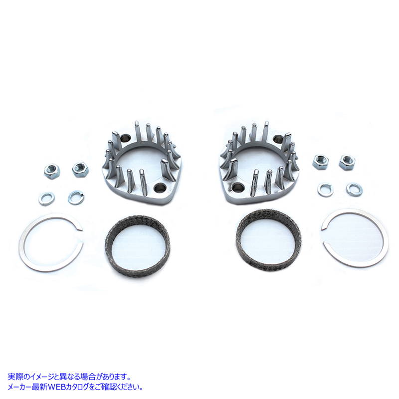 30-0857 フィン付き排気ポートフランジキット 取寄せ Vツイン Finned Exhaust Port Flange Kit (検索用／