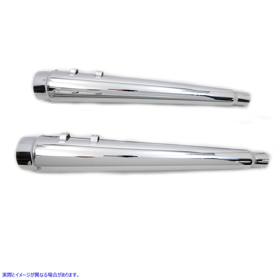 30-0932 ワイアットガトリングメガホンマフラーセット 取寄せ Vツイン Wyatt Gatling Megaphone Muffler Set Chrome (検索用／