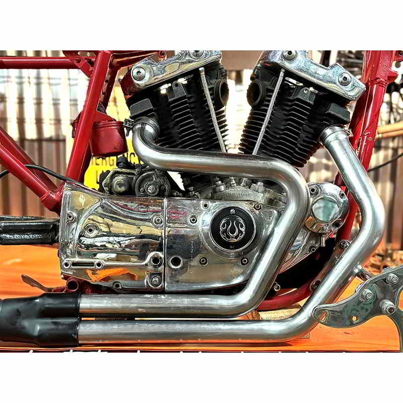 30-0938 アルファベット XL エキゾースト ヘッダー セット Raw 取寄せ Vツイン Alphabet XL Exhaust Header Set Raw (検索用／