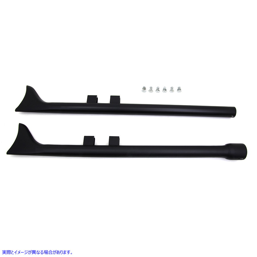 30-0960 M8 36 インチ ストレート フィッシュテール エキゾースト エクステンション セット ブラック 取寄せ Vツイン M8 36 inch