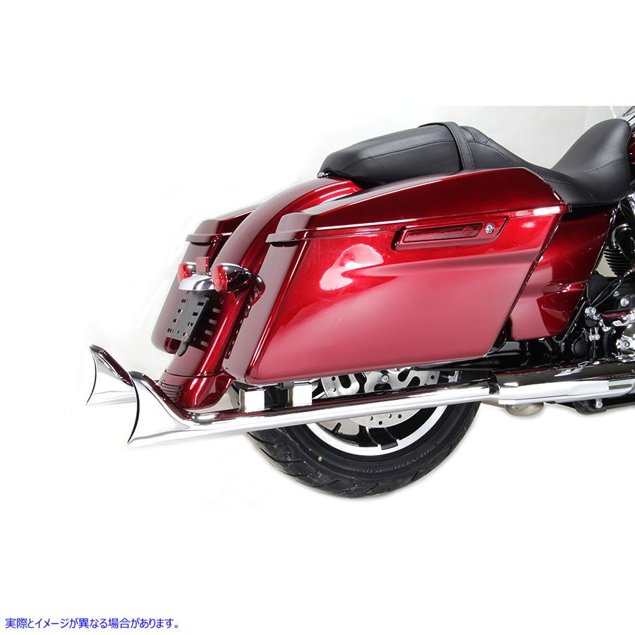 30-0972 M8 33 インチ ストレート フィッシュテール エキゾースト エクステンション セット クローム 取寄せ Vツイン M8 33 inch
