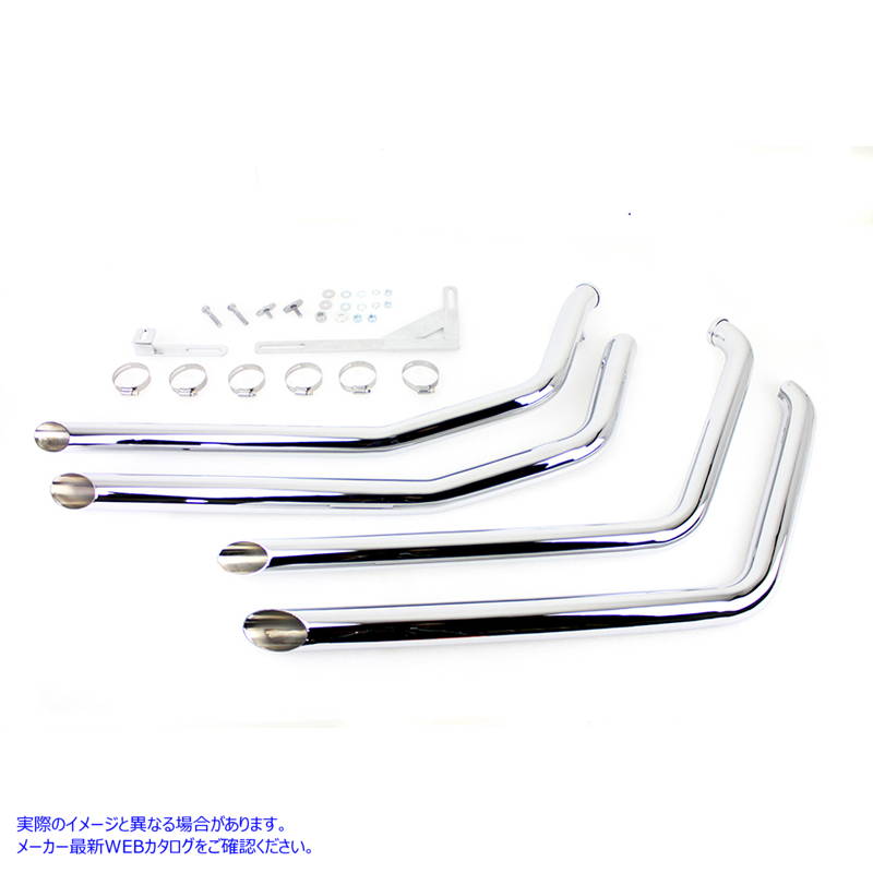 30-1142 MCM イリュージョン ドラッグ パイプ セット クローム 取寄せ Vツイン MCM Illusion Drag Pipe Set Chrome (検索用／
