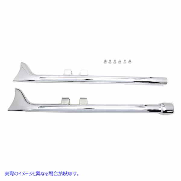 30-1147 M8 36 インチ ストレート フィッシュテール エキゾースト エクステンション セット クローム 取寄せ Vツイン M8 36 inch