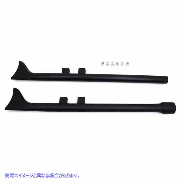 30-1149 M8 36 インチ ストレート フィッシュテール エキゾースト エクステンション セット ブラック 取寄せ Vツイン M8 36 inch