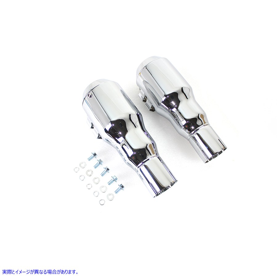 30-1265 グレネードマフラーセット クローム 取寄せ Vツイン Grenade Muffler Set Chrome (検索用／