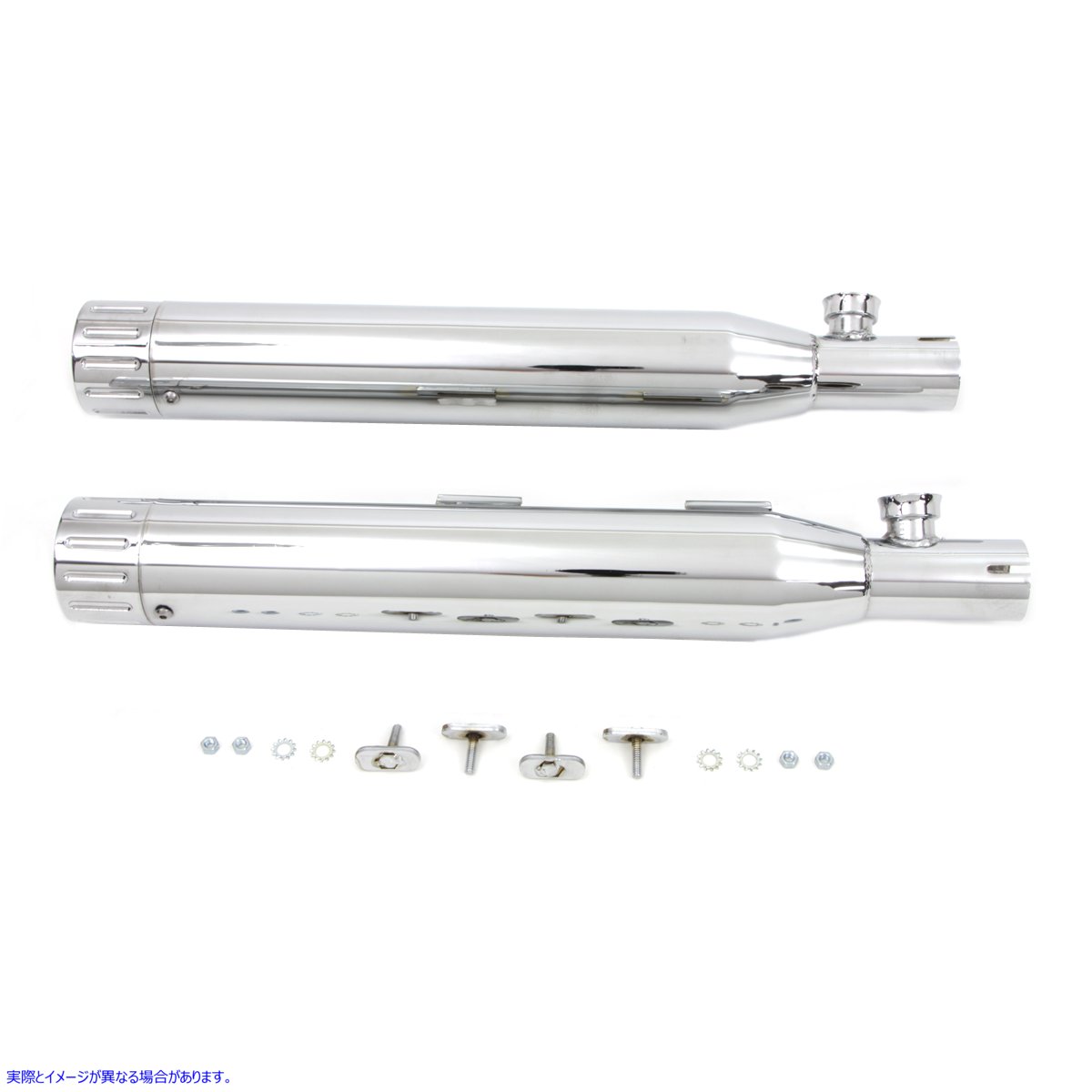 30-1283 クロームスリップオンマフラーセット 取寄せ Vツイン Chrome Slip On Muffler Set (検索用／