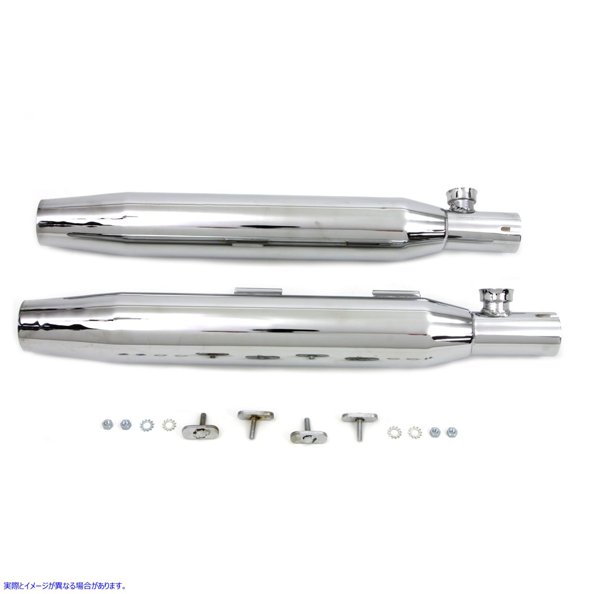 30-1284 クロームスリップオンマフラーセット 取寄せ Vツイン Chrome Slip On Muffler Set (検索用／