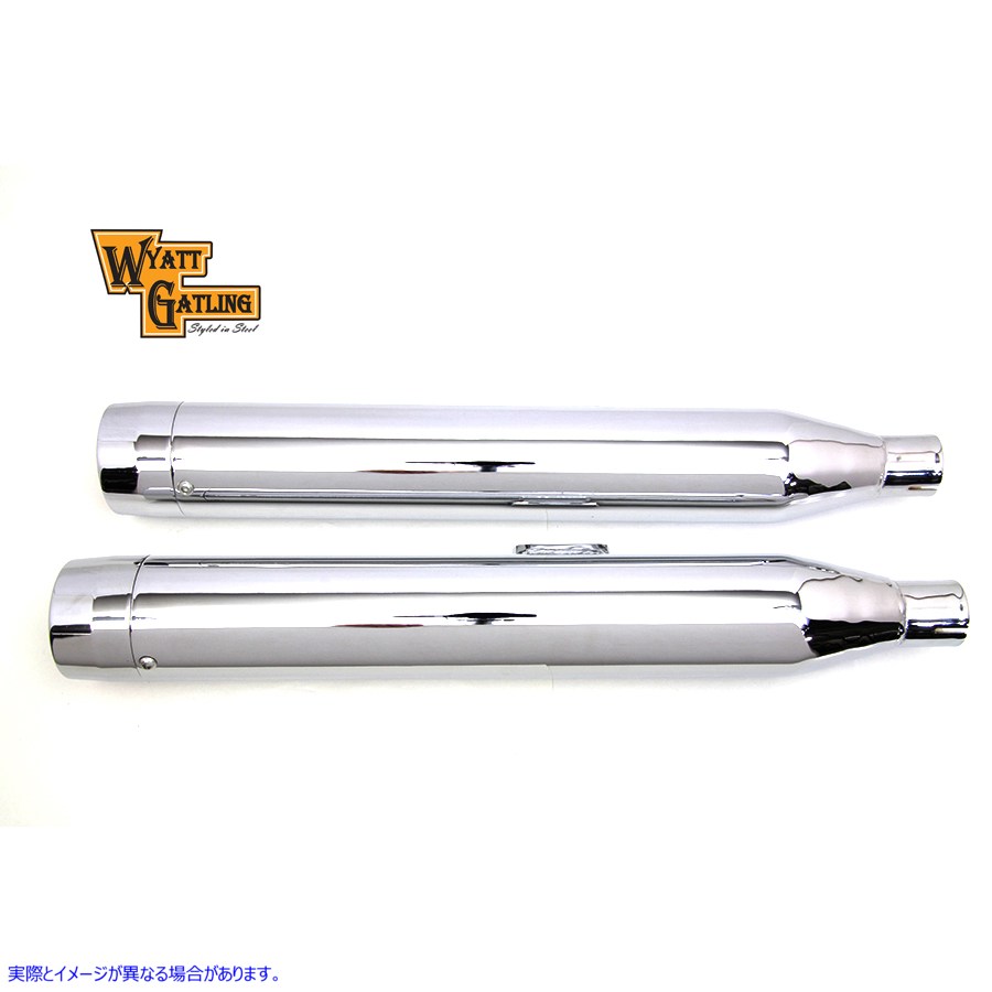 30-1289 ワイアット ガトリング ロングキャノン スリップオンマフラーセット 取寄せ Vツイン Wyatt Gatling Long Cannon Slip On