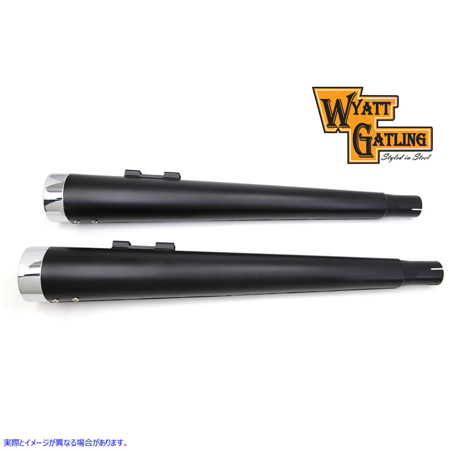 30-1303 ワイアットガトリングマフラーセット（ボルテックスチップ付き） 取寄せ Vツイン Wyatt Gatling Muffler Set with Vorte