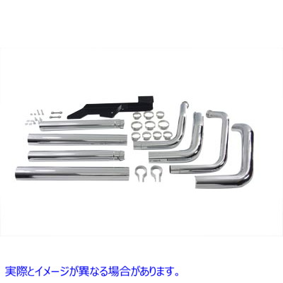 30-1525 【廃番】 エキゾーストドラッグパイプセット スタッガーショットデュアル 取寄せ Vツイン Exhaust Drag Pipe Set Stagge
