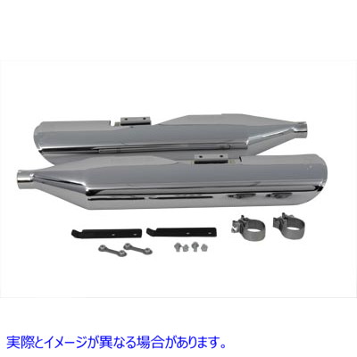 30-1581 ツインスラッシュFLTマフラーセット Twin Slash FLT Muffler Set 取寄せ Vツイン (検索用／ Vance & Hines 1801-0422
