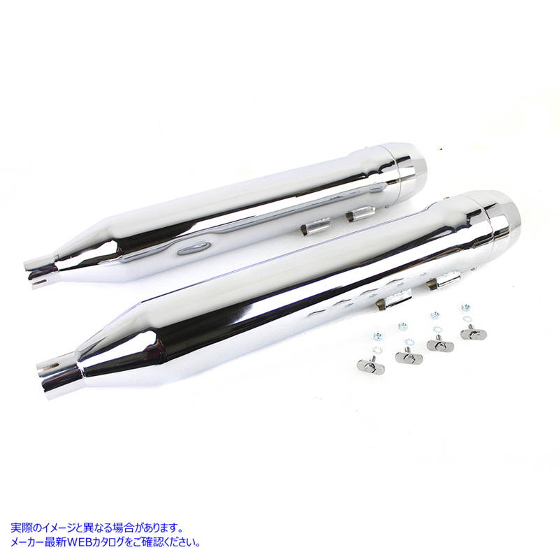 30-1618 グレネードマフラーセット クローム 取寄せ Vツイン Grenade Muffler Set Chrome (検索用／