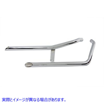 30-3003 エキゾーストドラッグパイプセット スラッシュカットスタイル 取寄せ Vツイン Exhaust Drag Pipe Set Slash Cut Style (