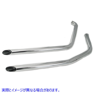 30-3102 ショートブラックスラッシュチップ付きエキゾーストドラッグパイプセット 取寄せ Vツイン Exhaust Drag Pipe Set with S