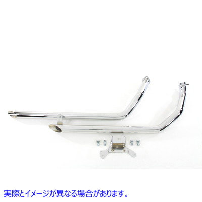 30-3208 エキゾーストドラッグパイプセット スラッシュカット 取寄せ Vツイン FLT Shovelhead Exhaust Headerut (検索用／ Paugh