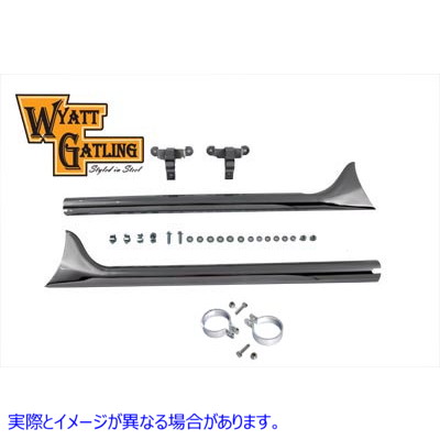 30-3251 ワイアット ガトリング ストレート フィッシュテール キット 取寄せ Vツイン Wyatt Gatling Straight Fishtail Kit (検
