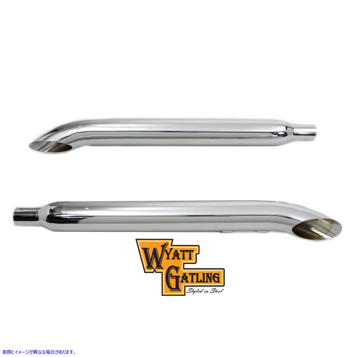30-3384 ワイアットガトリングターンアウトマフラーセット 取寄せ Vツイン Wyatt Gatling Turn Out Muffler Set (検索用／