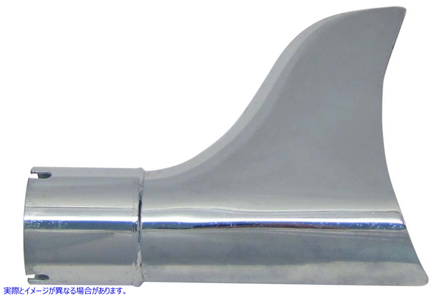 30-3421 1-3/4インチマフラー用クロームフィッシュテールチップセット 取寄せ Vツイン Chrome Fishtail Tip Set for 1-3/4 inch