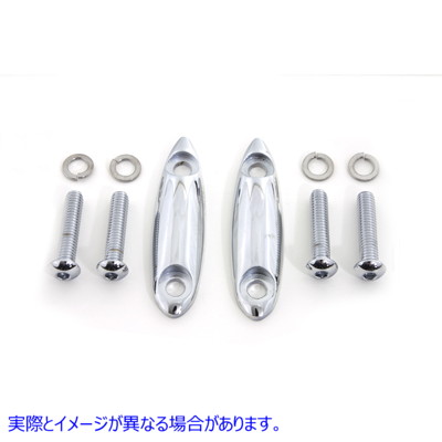 31-0075 クロームターンシグナルブロックオフプレート 取寄せ Vツイン Chrome Turn Signal Block Off Plates (検索用／