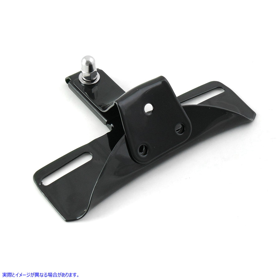 31-0086 ナンバープレートフレームブラケット ブラック 取寄せ Vツイン License Plate Frame Bracket Black (検索用／59983-75
