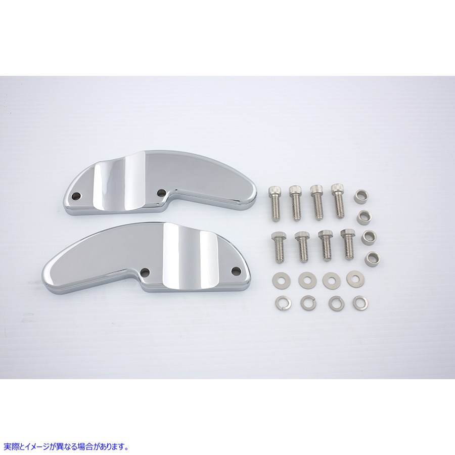 31-0096 フロントフェンダーアダプターブラケット クローム 取寄せ Vツイン Front Fender Adapter Bracket Chrome (検索用／