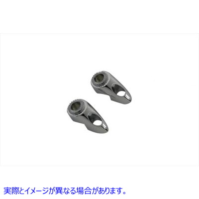 31-0181 フロントウインカーマウントブラケット クローム 取寄せ Vツイン Front Turn Signal Mount Bracket Chrome (検索用／684